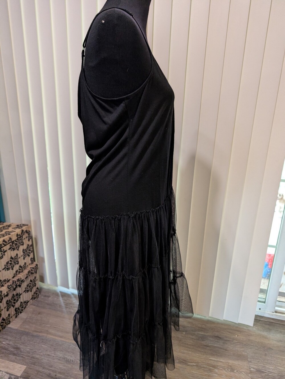 A'Reve Black Dress with Tule Skirt - Picture 4 of 5